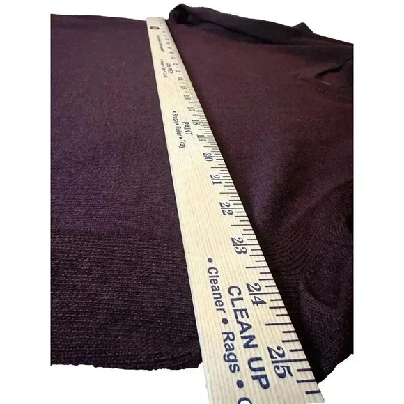 NEW Express Mens Sz XXL Merino Wool Blend V Neck Sweater Maroon Burgundy Classic - Picture 7 of 11